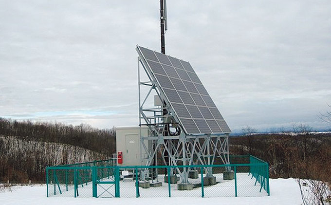 太陽光発電による無線基地局の電気供給